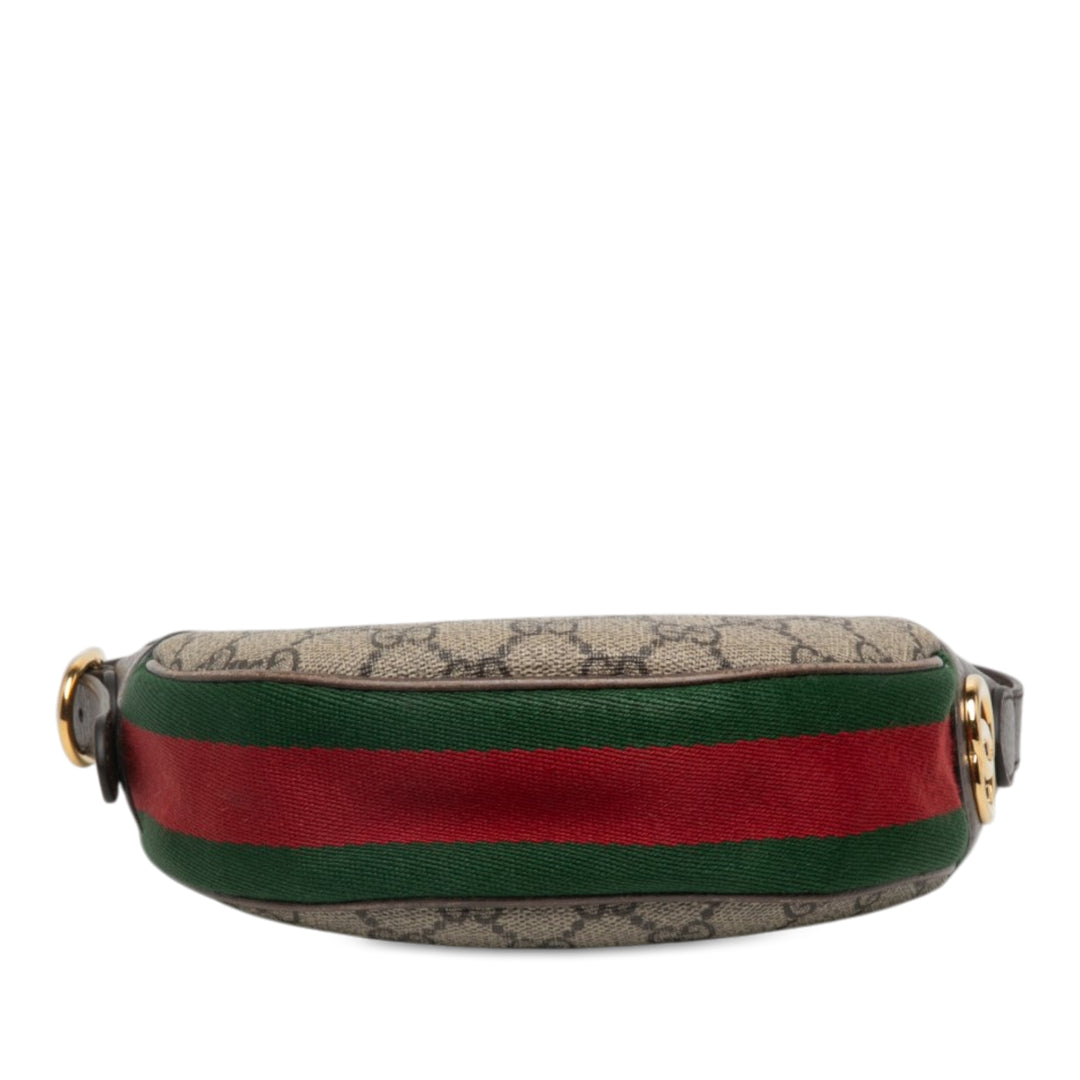 Gucci Sac porté épaule Web Ophidia GG Supreme Mini Beige – vue 3 – GABY PARIS