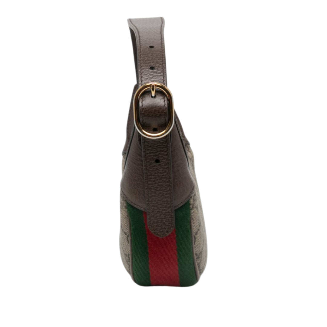 Gucci Sac porté épaule Web Ophidia GG Supreme Mini Beige – vue 6 – GABY PARIS