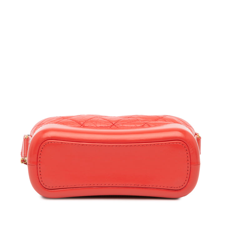 Small Aged Calfskin Gabrielle Crossbody Red - Gaby Paris