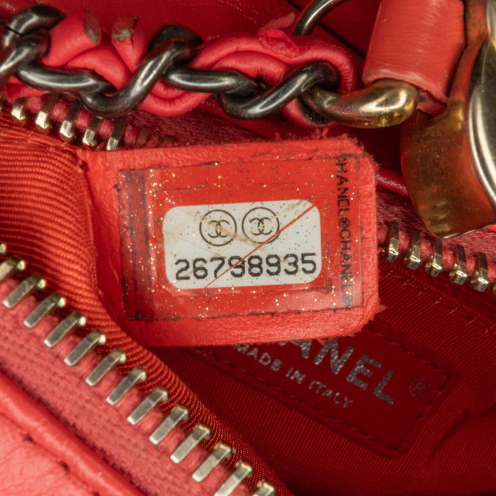 Small Aged Calfskin Gabrielle Crossbody Red - Gaby Paris