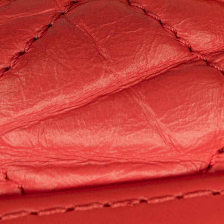 Small Aged Calfskin Gabrielle Crossbody Red - Gaby Paris