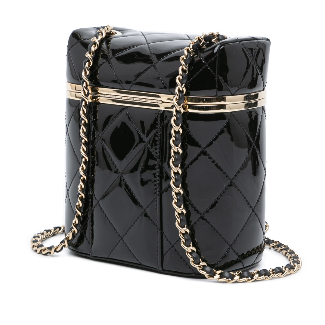 Chanel Matelassé Logo Chaîne Vanity Cuir