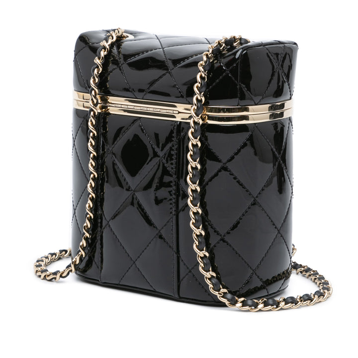 Chanel Matelassé Logo Chaîne Vanity Cuir