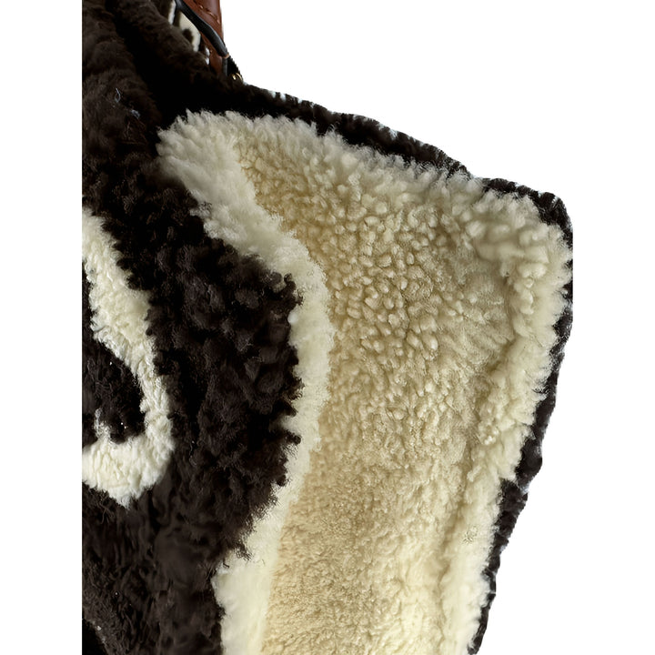 Louis Vuitton Giant Shearling Teddy Onthego GM Monogram Noir – vue 12 – GABY PARIS