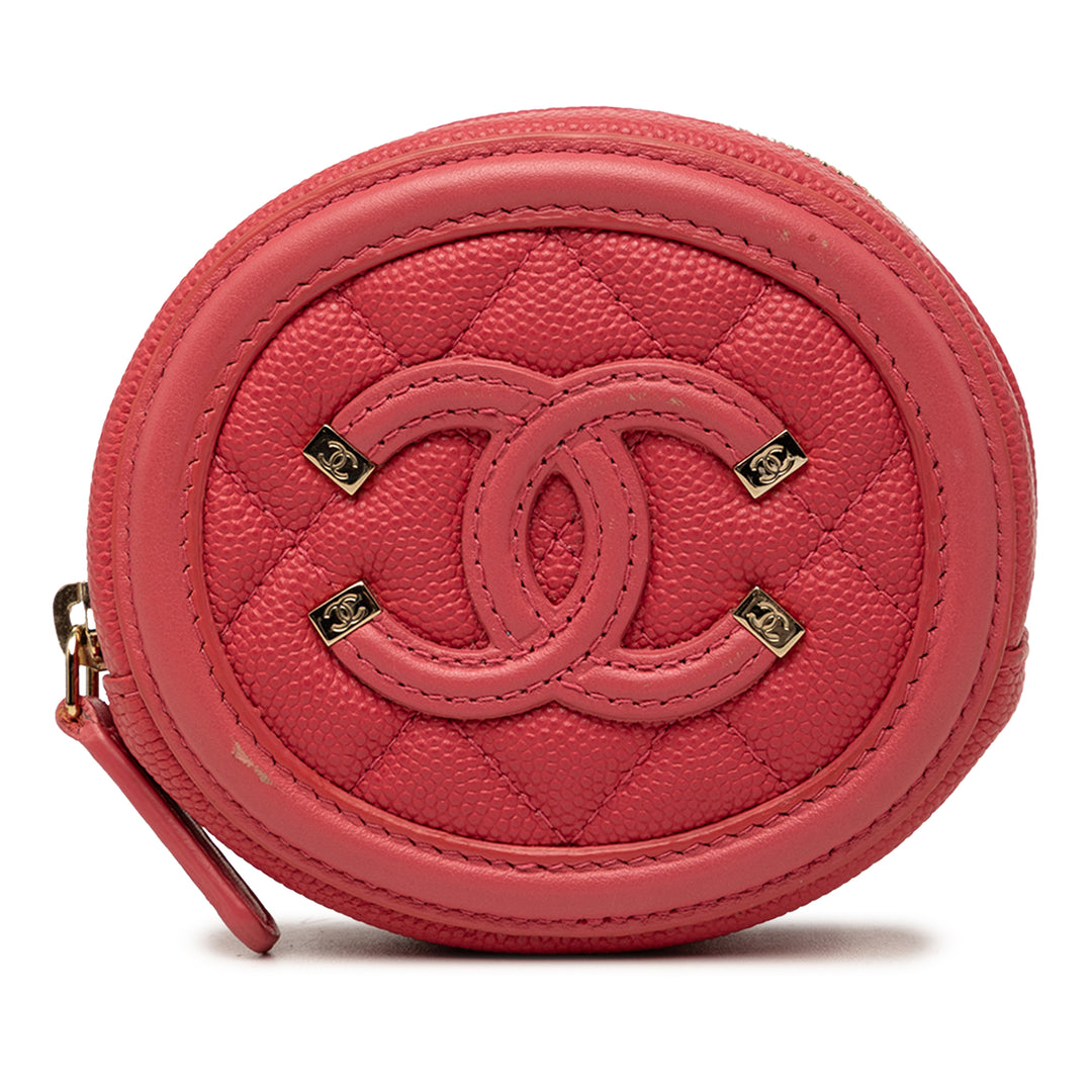 Chanel Caviar Filigree Coin Pochette