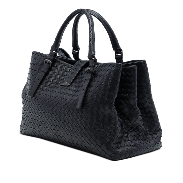 Intrecciato Roma Cabas Moyen nappa Noir