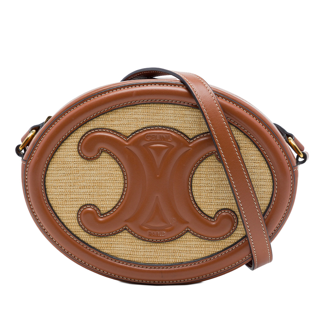 Celine Effect Triomphe Ovale Sac Beige – vue principale – GABY PARIS