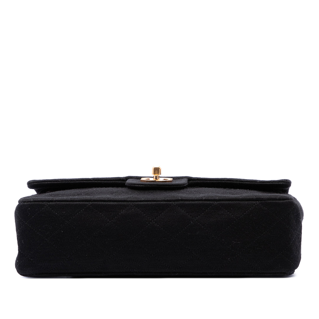 Classic Jersey Bijoux Chaîne Double rabat Moyen Noir