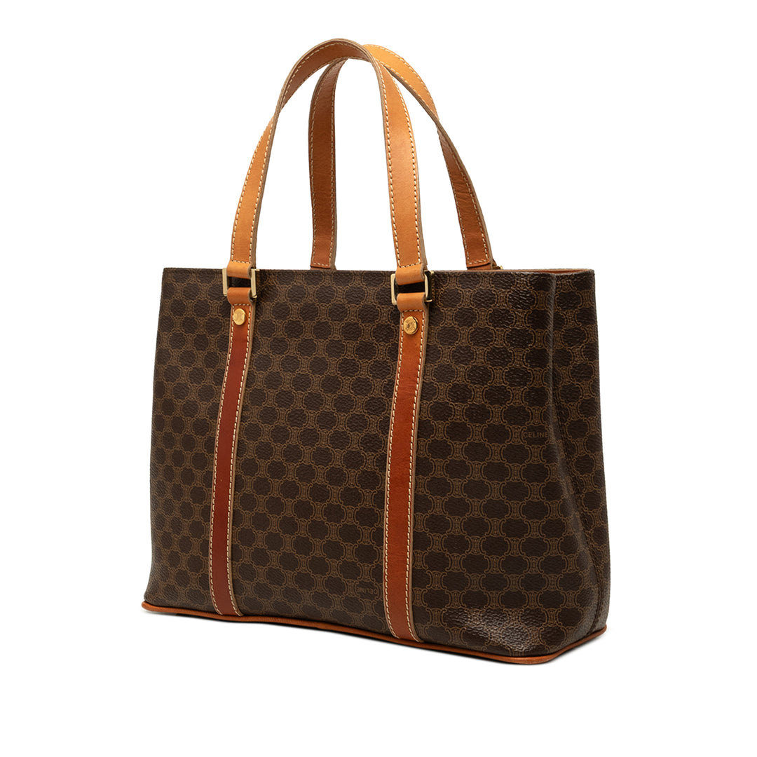 Celine Cabas Macadam Toile enduite Marron – vue 2 – GABY PARIS