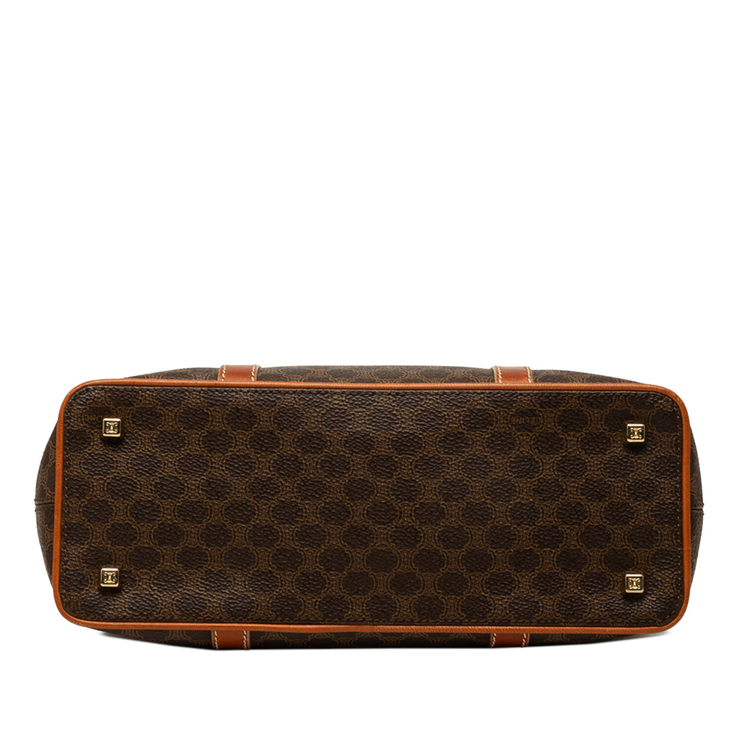 Celine Cabas Macadam Toile enduite Marron – vue 3 – GABY PARIS