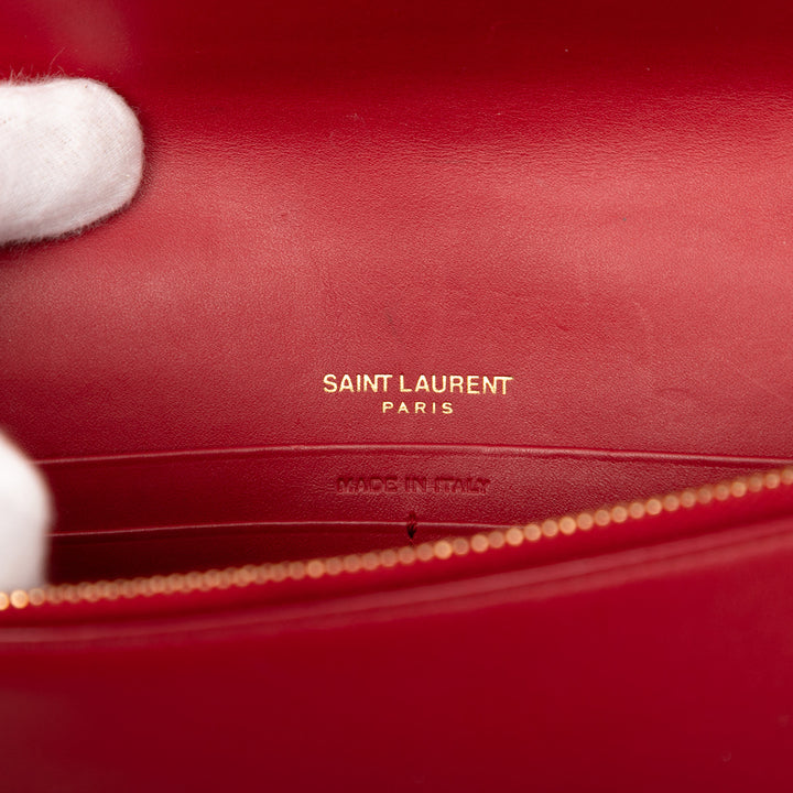 Saint Laurent Smooth Cuir de veau Monogram Kate Tassel Wallet on Chain