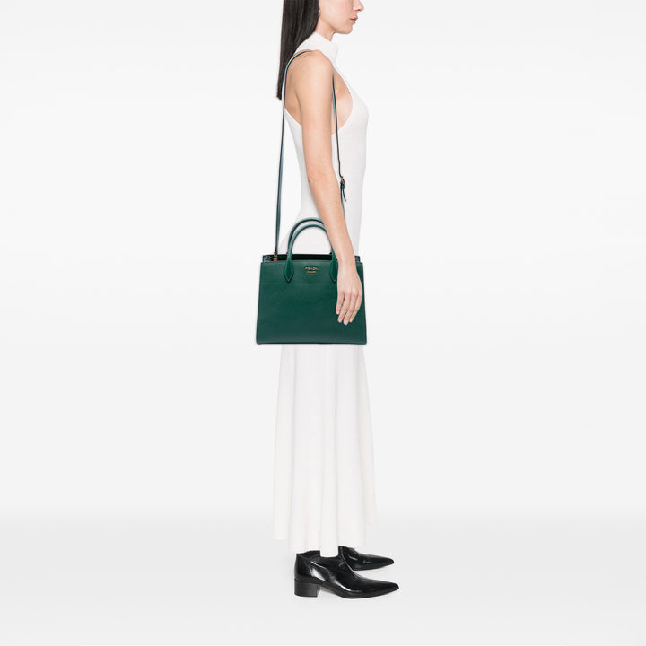 Prada Sac à main Bibliotheque Saffiano Vert – vue 6 – GABY PARIS