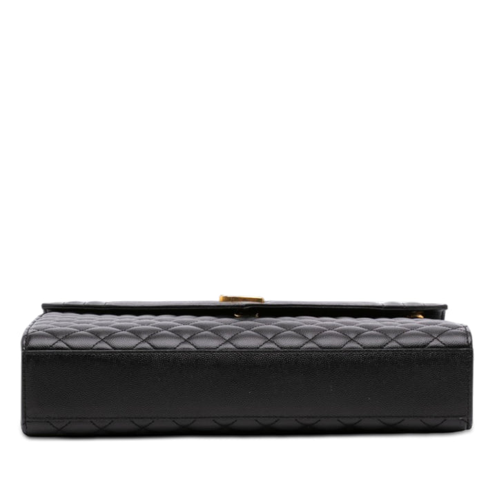 Saint Laurent Medium Grain De Poudre Triquilt Monogram Sac enveloppe
