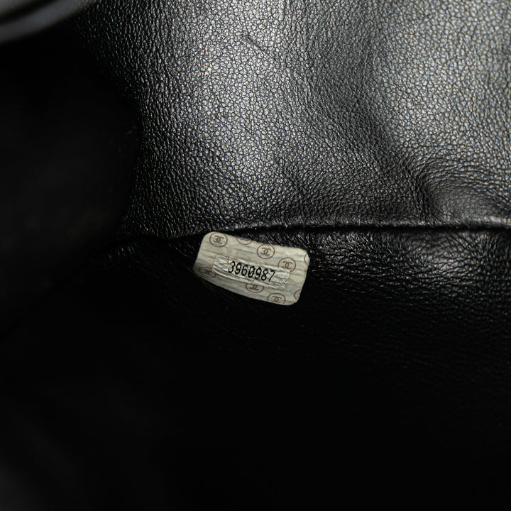 Quilted Lambskin Half Moon Single Flap Black - Gaby Paris