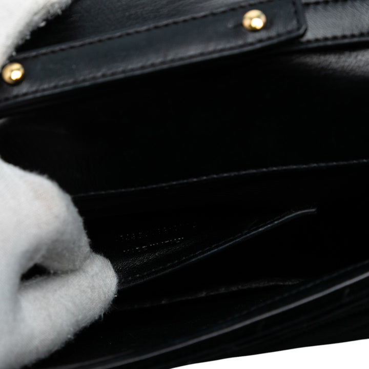 Saint Laurent Medium Chevron Velours Monogram Envelope Bag