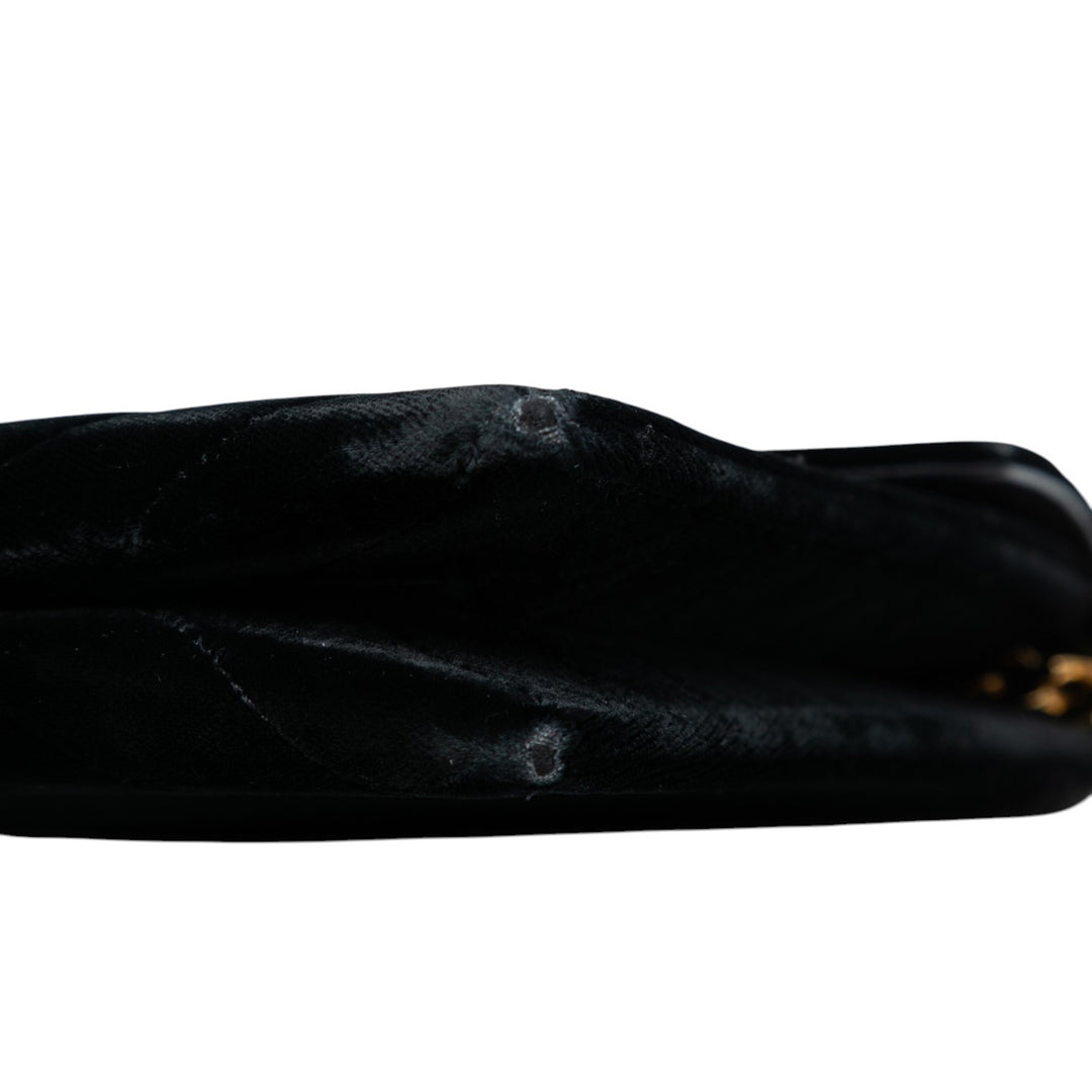 Saint Laurent Medium Chevron Velours Monogram Envelope Bag