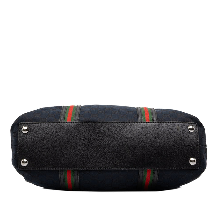 Gucci Cabas GG Web Noir – vue 3 – GABY PARIS