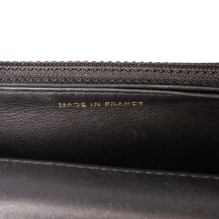 Quilted Caviar Boy Wallet on Chain Black - Gaby Paris