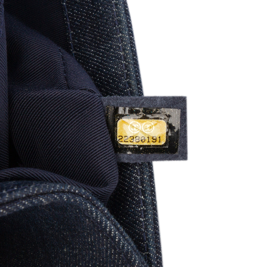 Chanel Small Quilted Jean and Tweed Boy Flap Bleu