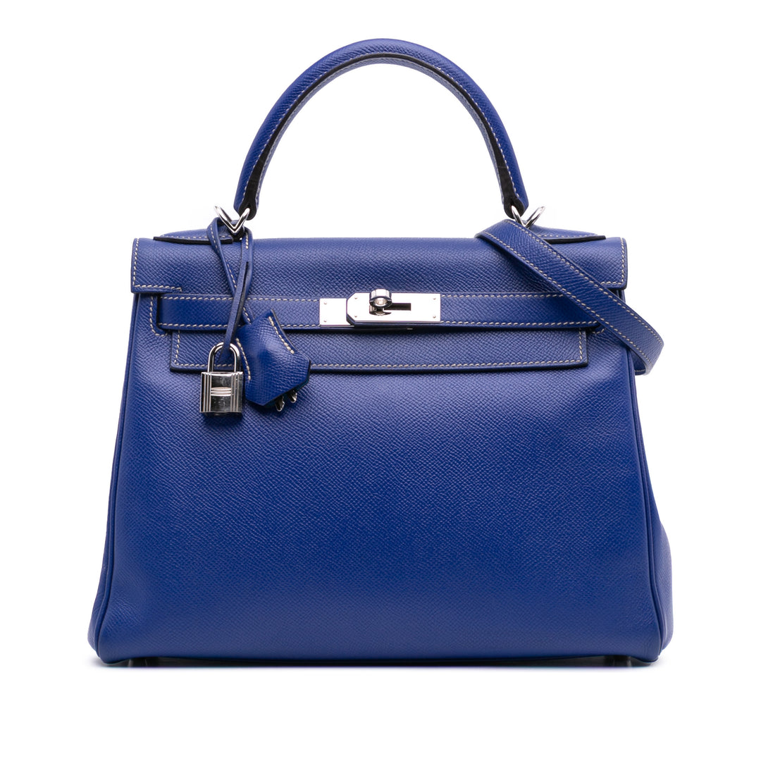 Epsom Candy Kelly II Sellier Verso 28 Blue - Gaby Paris