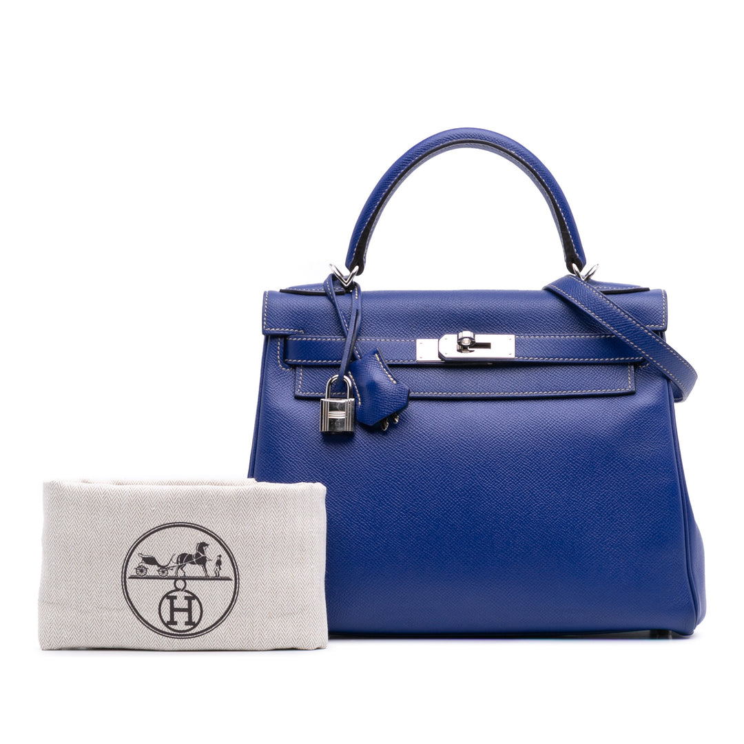 Epsom Candy Kelly II Sellier Verso 28 Blue - Gaby Paris