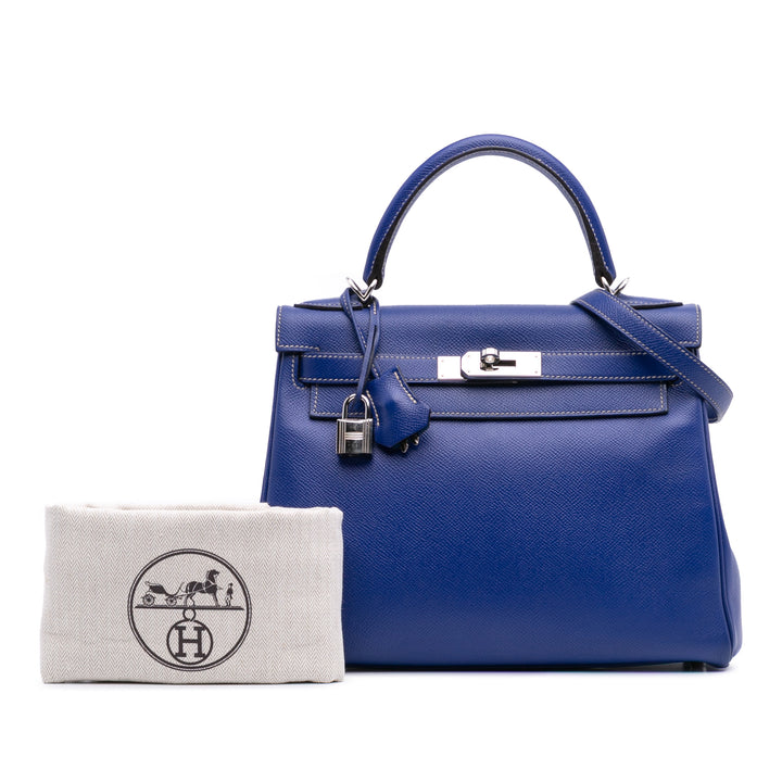 Epsom Candy Kelly II Sellier Verso 28 Blue - Gaby Paris
