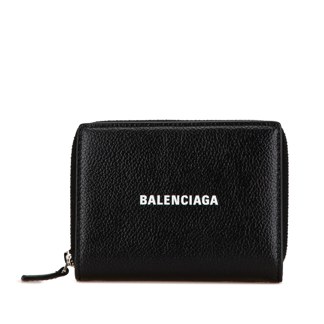 Leather Everyday Bifold Wallet Black - Gaby Paris