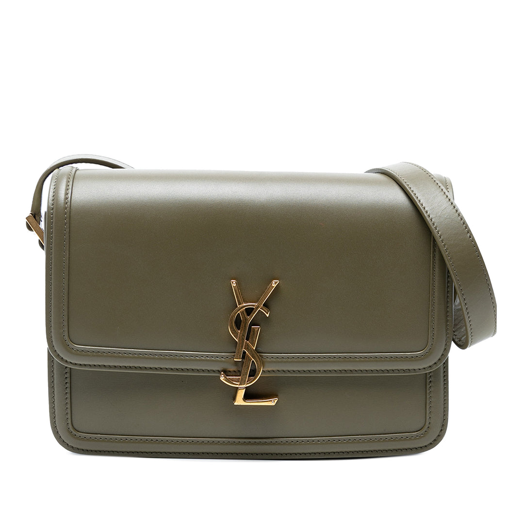 Saint Laurent Medium Cuir Solferino Sac cartable In Boîte Vert – GABY PARIS Authentique