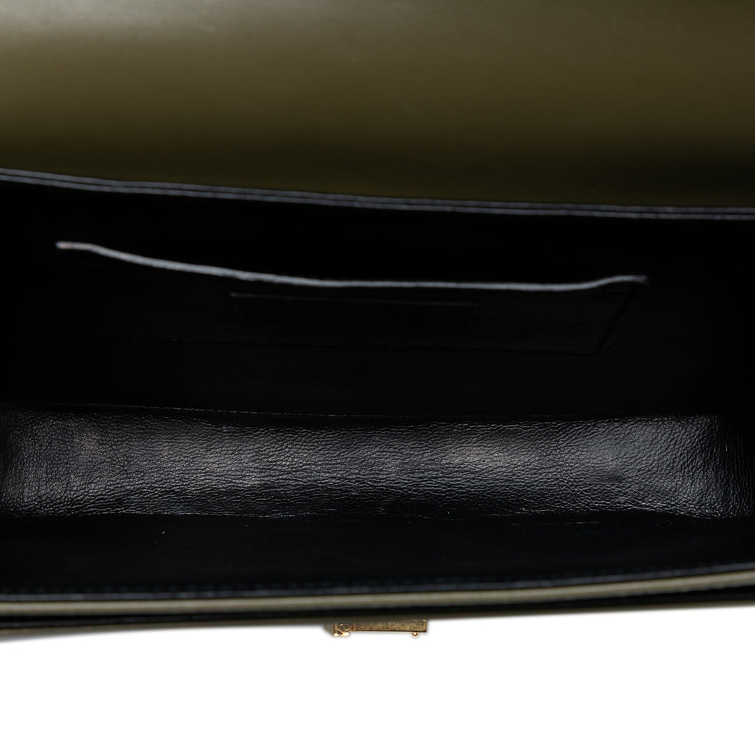 Saint Laurent Medium Cuir Solferino Sac cartable In Boîte Vert – GABY PARIS Authentique