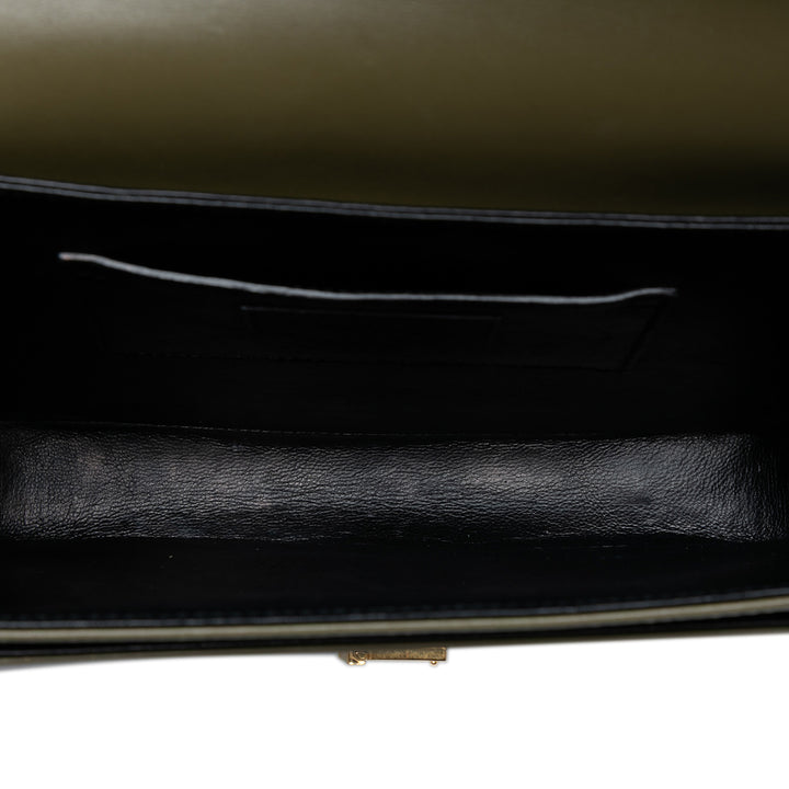 Saint Laurent Medium Cuir Solferino Sac cartable In Boîte Vert – GABY PARIS Authentique