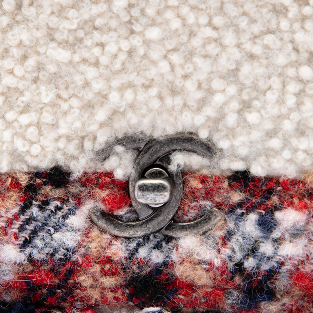 Chanel Sac bandoulière CC et Shearling Rabat simple Multi Tweed Multicolore – vue 5 – GABY PARIS