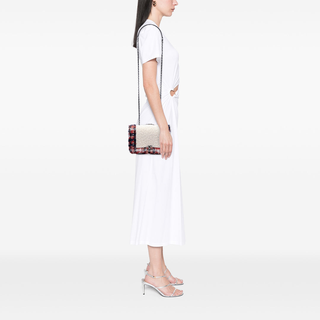 Chanel Sac bandoulière CC et Shearling Rabat simple Multi Tweed Multicolore – vue 6 – GABY PARIS