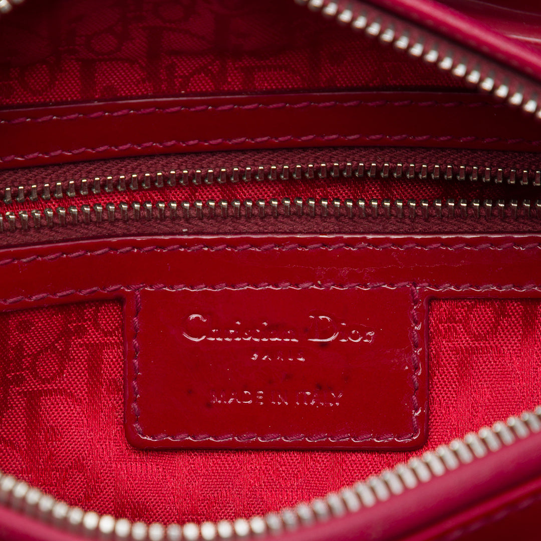 Dior Lady Dior Cannage Moyen Rouge – vue 5 – GABY PARIS