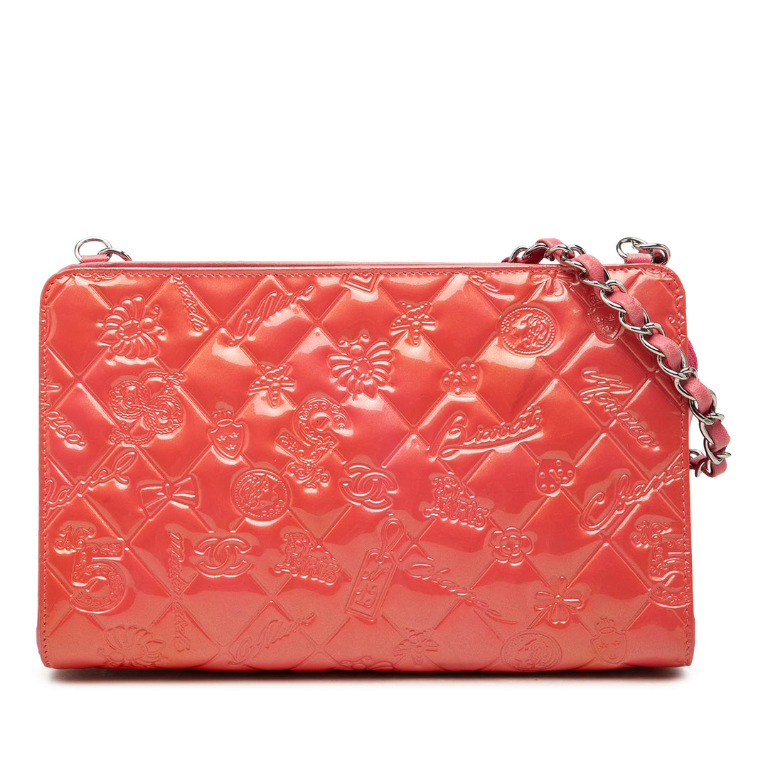 Chanel Matelassé embossé Lucky Symbols Pochette Rose – vue principale – GABY PARIS