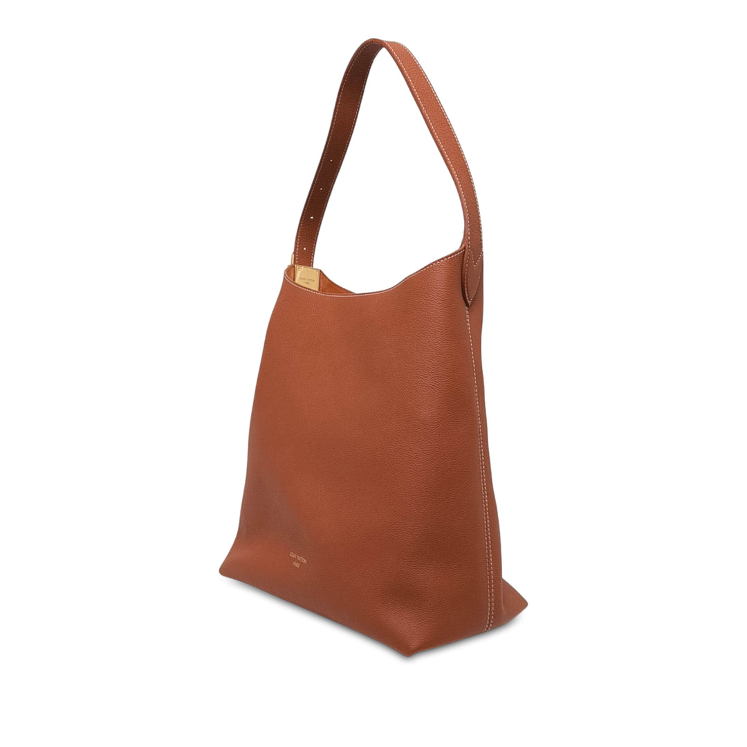 Louis Vuitton grainé Low Key Hobo MM Cuir de veau grainé Marron – vue 2 – GABY PARIS