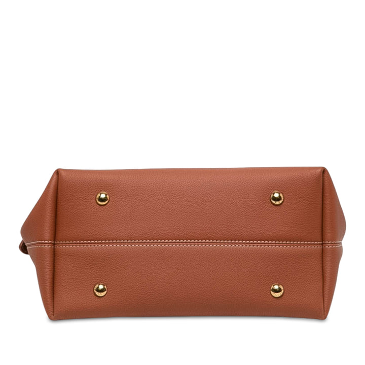 Louis Vuitton grainé Low Key Hobo MM Cuir de veau grainé Marron – vue 3 – GABY PARIS