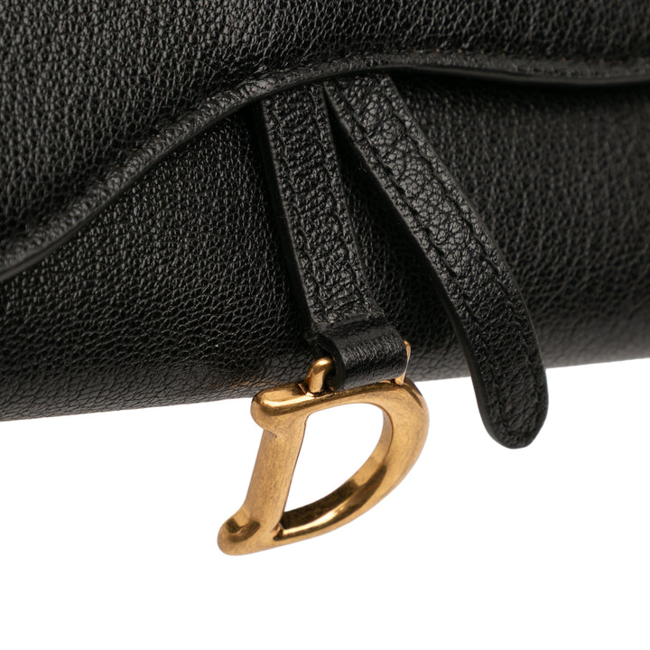 Dior Cuir de chèvre Saddle Portefeuille long