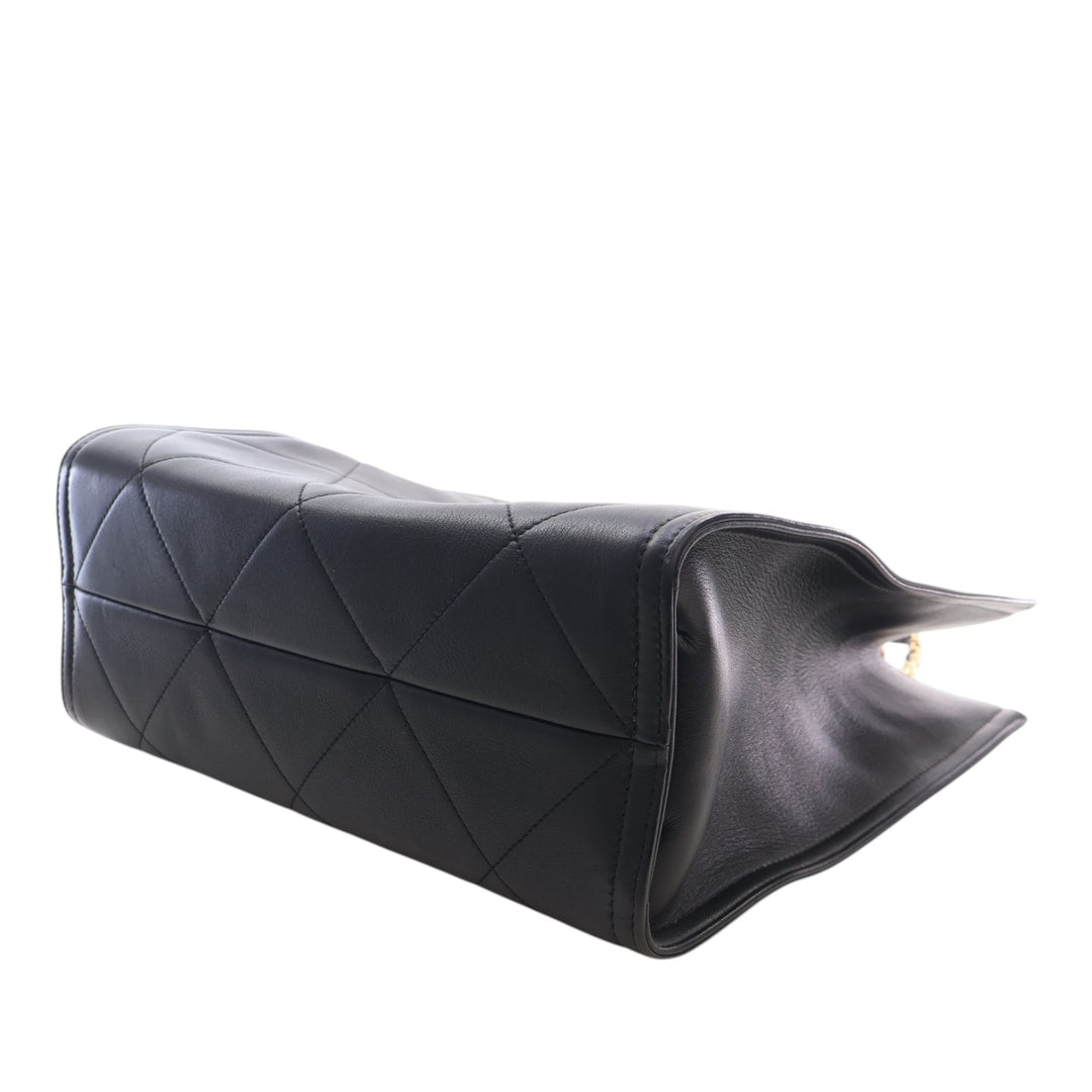 CC Matelassé Cabas Cuir d'agneau Noir