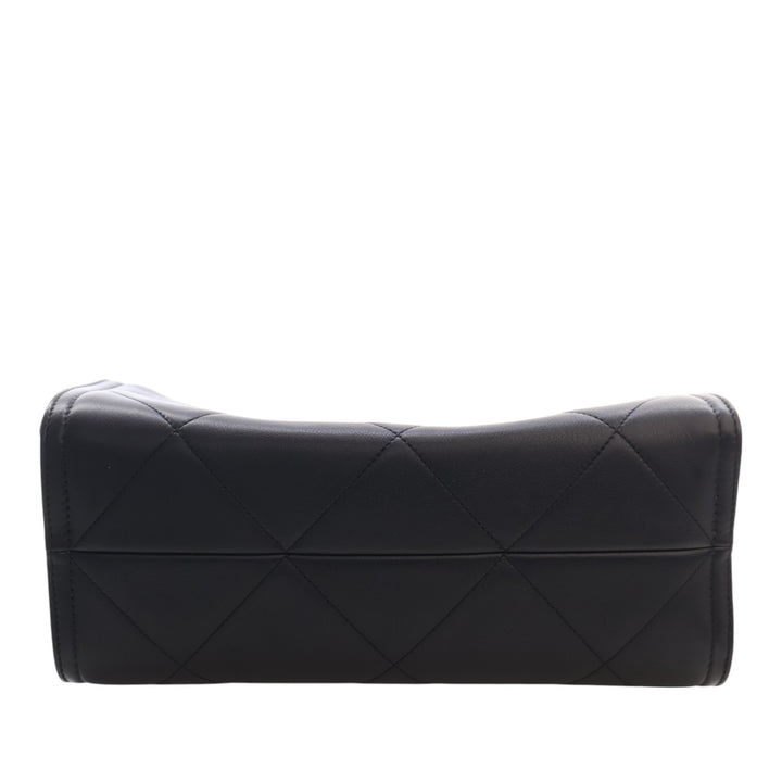 CC Matelassé Cabas Cuir d'agneau Noir