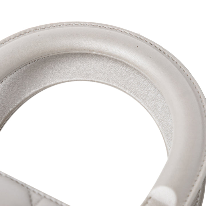 Medium Lambskin Cannage Lady Dior Gray - Gaby Paris