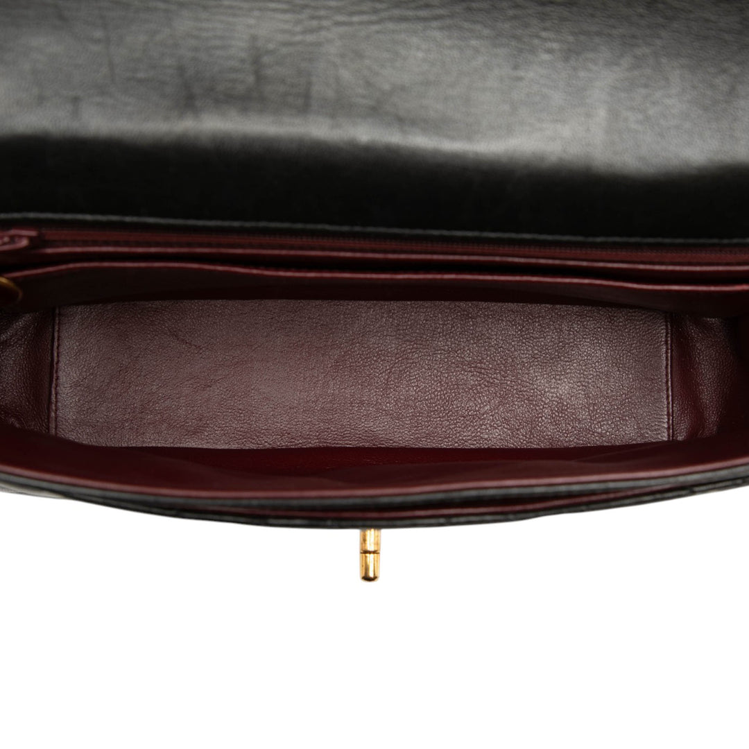 Chanel Sac bandoulière CC Matelassé Rabat simple Cuir d'agneau Noir – vue 4 – GABY PARIS