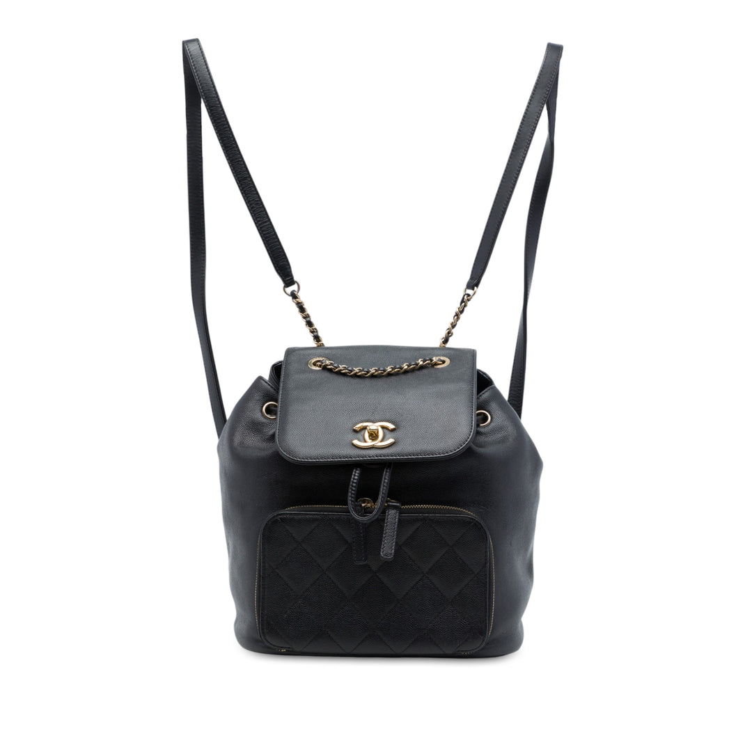 Chanel Sac à dos Business Affinity Cuir caviar Noir – vue principale – GABY PARIS