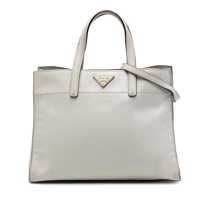 Prada Saffiano Soft Triple Pocket Cabas