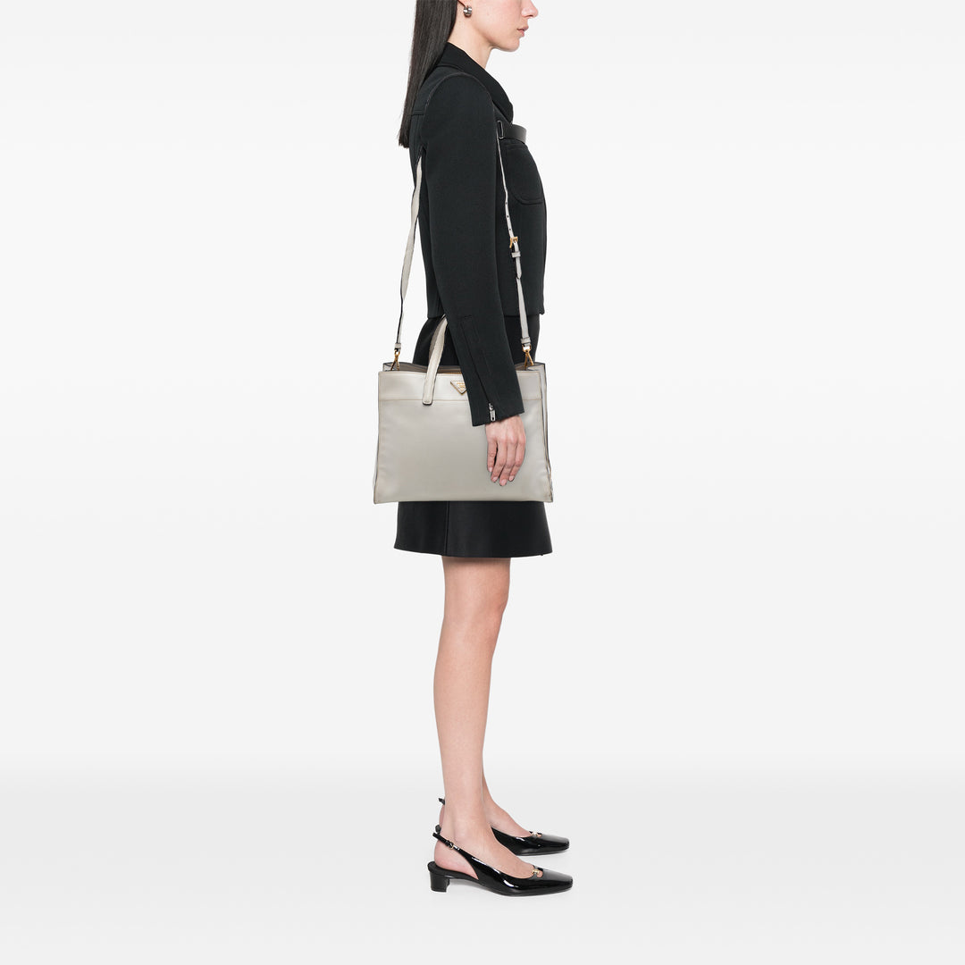 Prada Saffiano Soft Triple Pocket Cabas