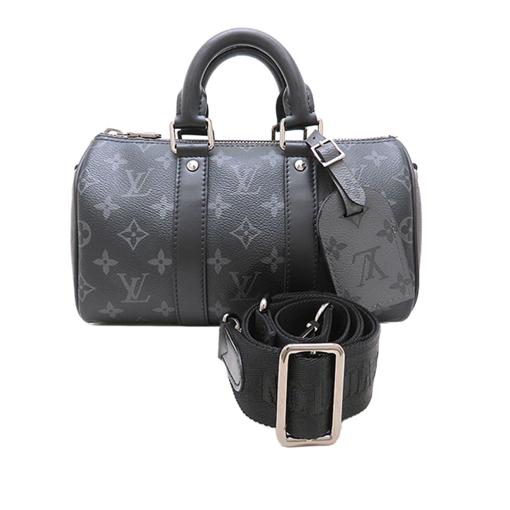 Reverse Keepall Bandouliere 25 Monogram Eclipse Noir