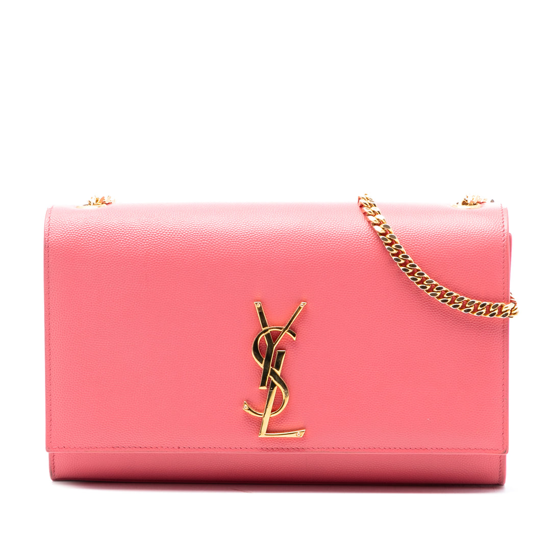 Saint Laurent Medium Grain De Poudre Monogram Kate Sac porté croisé