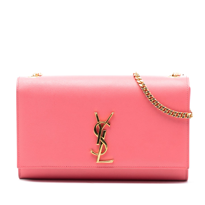 Saint Laurent Medium Grain De Poudre Monogram Kate Sac porté croisé