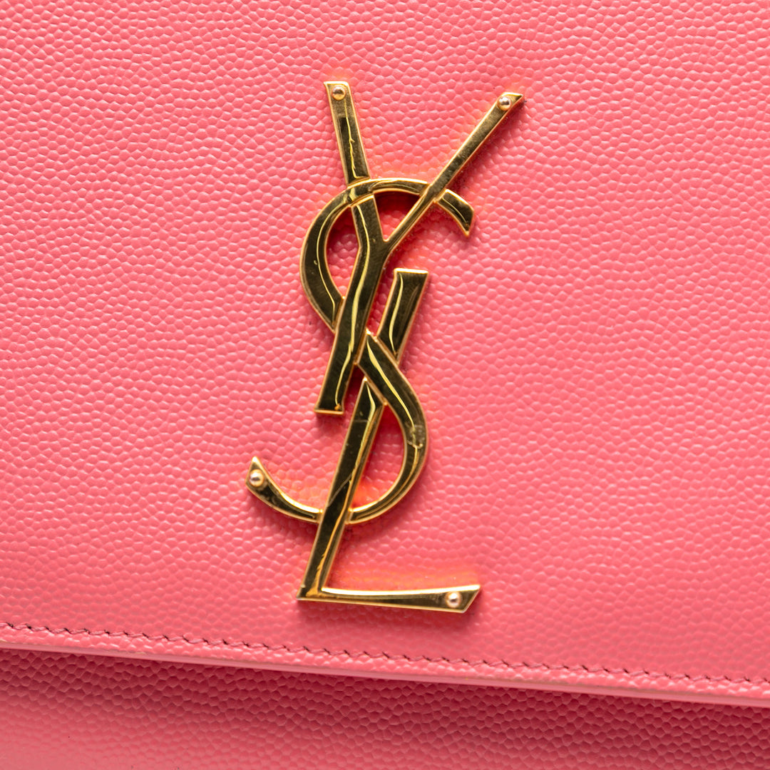 Saint Laurent Medium Grain De Poudre Monogram Kate Sac porté croisé