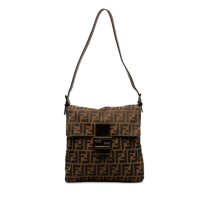 Zucca Canvas Shoulder Bag Brown - Gaby Paris