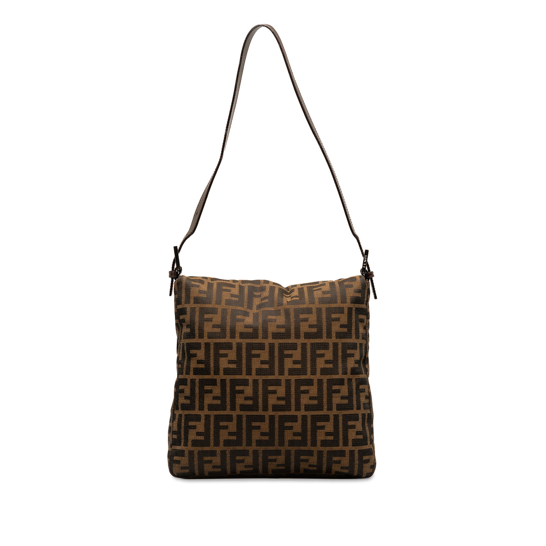 Zucca Canvas Shoulder Bag Brown - Gaby Paris